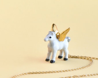 Gold Pegasus Necklace