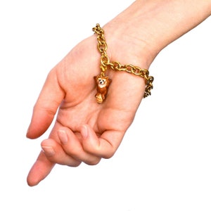 Gold Steel Chain Bracelet Charm Bracelet Stainless Steel Toggle Clasp Chain Chunky T-Bar Chain Link Bracelet Charms Sold Separately image 2