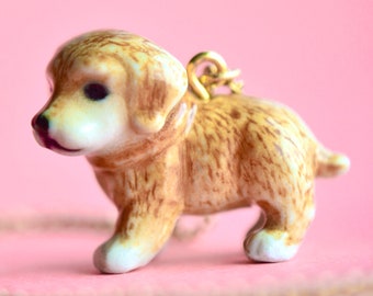 Puppy Necklace  | Handcrafted Porcelain | Collectible Jewelry Heirloom Art | The Perfect Gift | Collect them all!