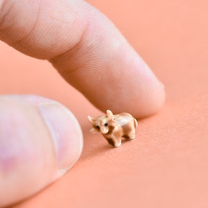 World&#39;s Tiniest Yak Figurine  | Miniature Hand-painted Porcelain | Incredibly Small Creatures | Collect them all!