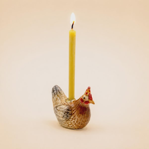 Year of the Rooster Cake Topper | Porcelain Figurine | Camp Hollow Collectable Heirloom Art | Birthday Candle Holder | Collect them All!