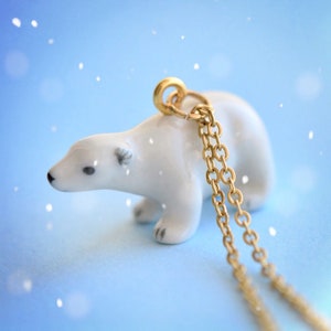 Polar Bear Necklace Make a Wish for Nature We can Fix It Optimistic Artist Preserve the World Protect Nature Mission AO034 image 2