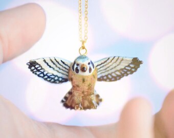 Falcon Necklace  | Handcrafted Porcelain Jewelry | Camp Hollow Collectible Heirloom Art | The Perfect Gift | Collect them all!