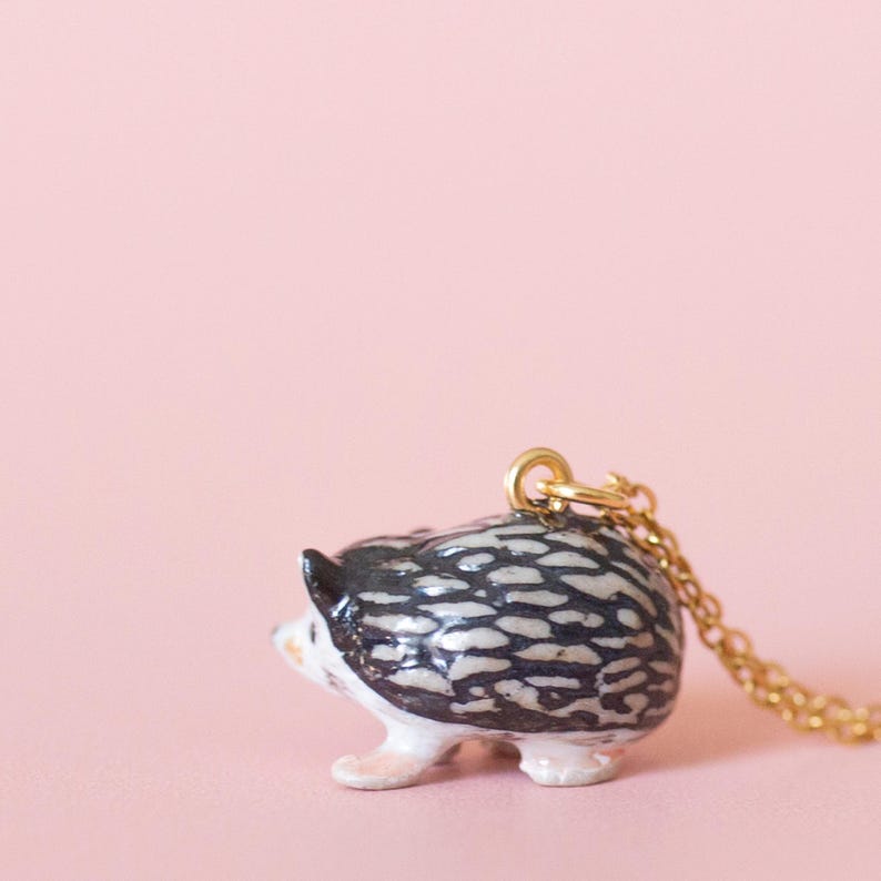 Hedgehog Necklace | Camp Hollow Ceramic Animal Jewelry