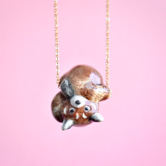 Red panda necklace deals