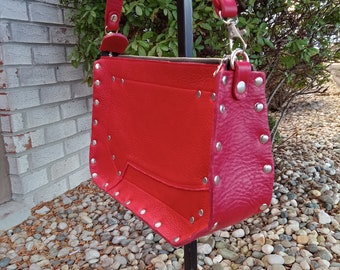 Raggedy Bags Mini Red Leather Handbag