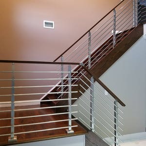 Modern Square Stairs Balcony Hand Rail Staircase Railing Kit Aluminium ...