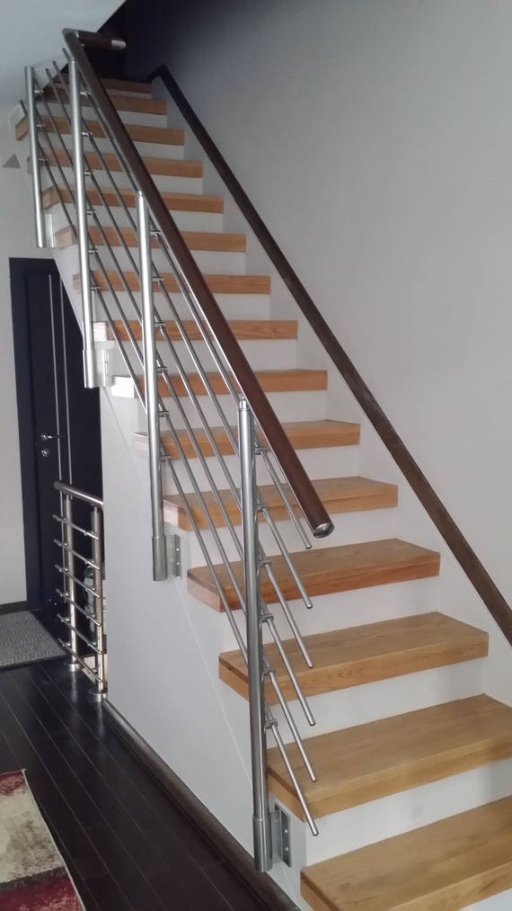 Modern Stairs Balcony Hand Rail Staircase Railing Kit Aluminium Side Connected