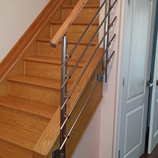 Modern Stairs Balcony Hand Rail Staircase Railing Kit - Aluminium Side Connected
