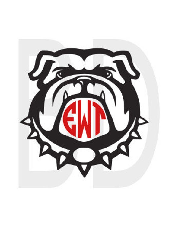 Download Bulldog Monogram Svg Eps Dxf Cricut Air Silhouette Cameo Etsy