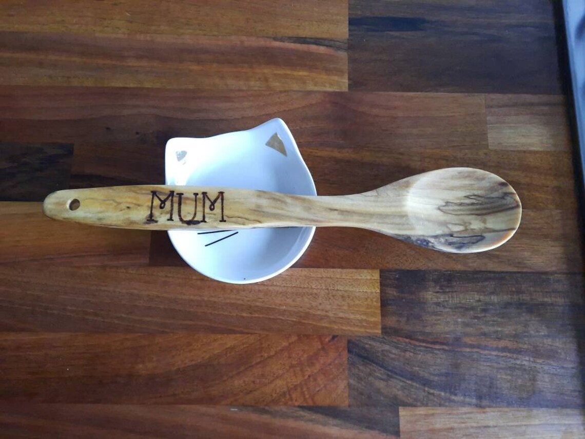Mum wooden spoon Mother's Day gift rustic home kitchen Etsy
