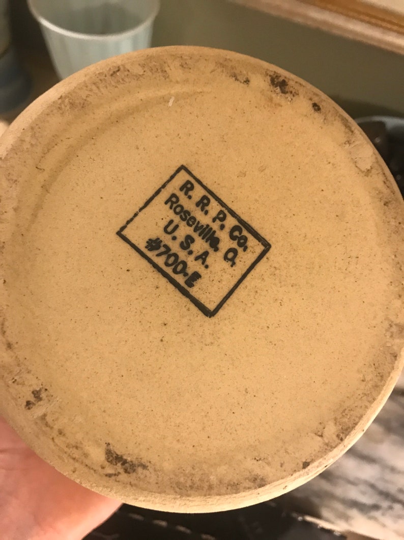 Vintage RRP co. Roseville oh stoneware pottery crock speckled Etsy