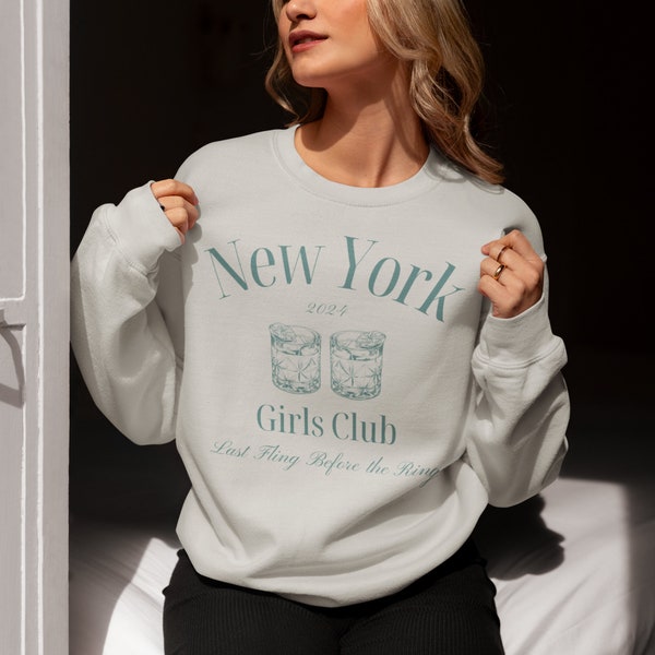 2024 New York Destination Bachelorette Party Crewneck Sweatshirt | Bridal Party Gift | Souvenir for Bridesmaids | Bride Engagement Gift