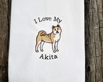Akita Towel Etsy