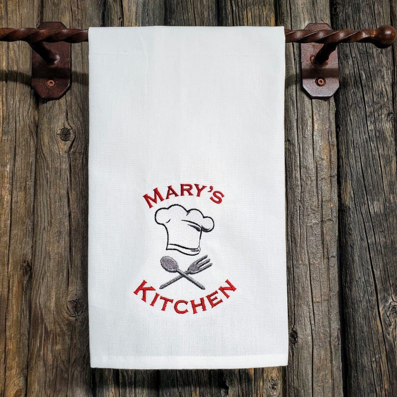 Your Name Housewarming Shower Foodie Gift Personalized Towel Home Decor Embroidered Kitchen Towel