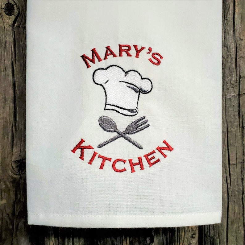 Your Name Housewarming Shower Foodie Gift Personalized Towel Home Decor Embroidered Kitchen Towel
