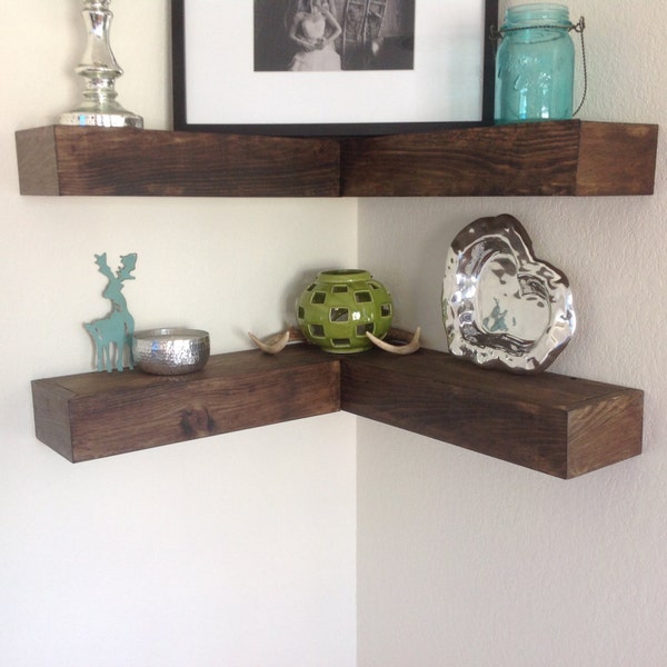 Corner Floating Shelves Etsy