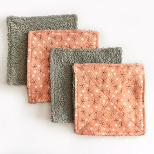 Pink Retro Reusable Fabric Dryer Sheets | Handmade Eco Friendly Make Up Wipes
