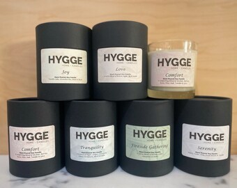 Hygge Home Candles.  All natural, hand poured Soy Candles