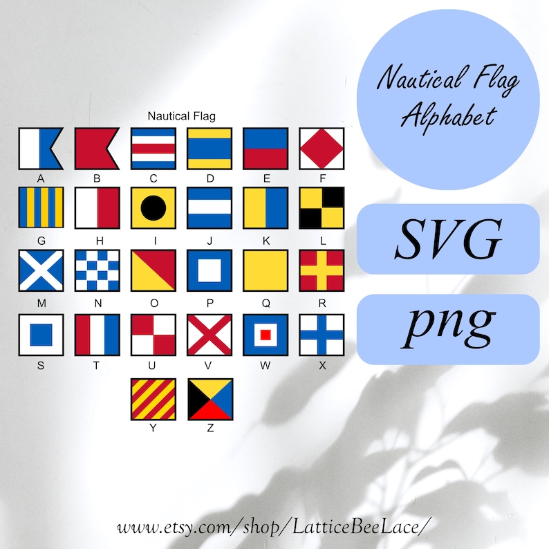 Nautical Flag Alphabet SVG Etsy UK
