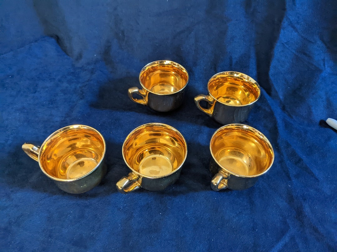 Set of 5 Small Tea Cups Etsy