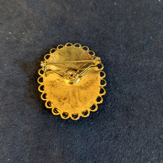 Single Rose Pin Single Rose Embroidery Pin - Gem
