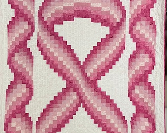 Pink Ribbon Lap Quilt