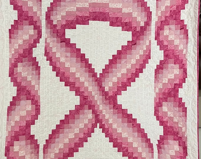 Pink Ribbon Lap Quilt - Etsy