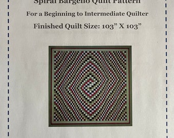 Paper Copy Spiral Bargello Quilt Pattern
