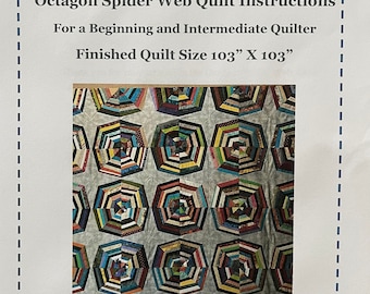 Paper Copy Octagon Spider Web Quilt Pattern