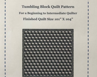 Paper Copy Tumbling Block Quilt Pattern