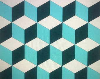 Paper Copy Tumbling Block Quilt Pattern