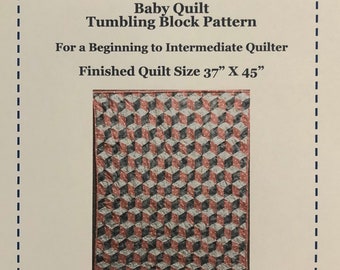 Paper Copy Tumbling Block Baby Quilt Pattern