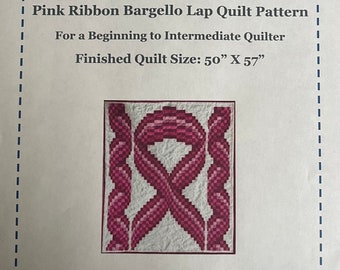 Paper Copy Pink Ribbon Lap Quilt Pattern