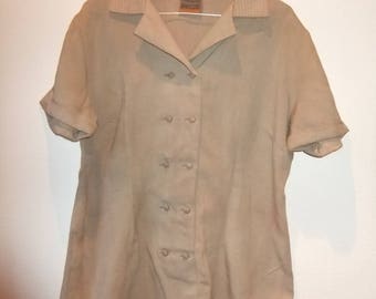 khaki green vintage top sz 16