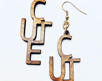 Wooden Cute Dangle Earrings