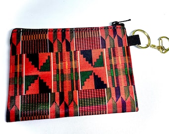 Monedero africano con estampado Kente