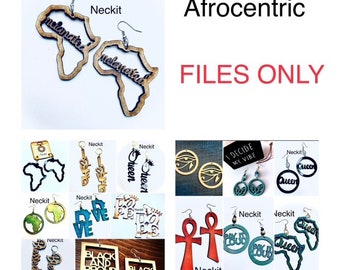 Descarga digital Svg - Pendientes afrocéntricos del 15 de junio de Historia Negra 15 pares (SOLO ARCHIVO DIGITAL)