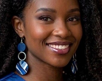 Pendientes colgantes Mareas Azules