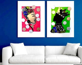 Black Love “We Go Together” Mixed Media Canvases
