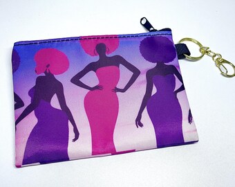 Monedero elegante con estampado de mujer