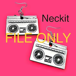 Digital Download Svg BoomBox Radio Dangles (DIGITAL FILE ONLY)