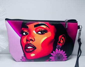 Cartera de mano de vaquera rosa