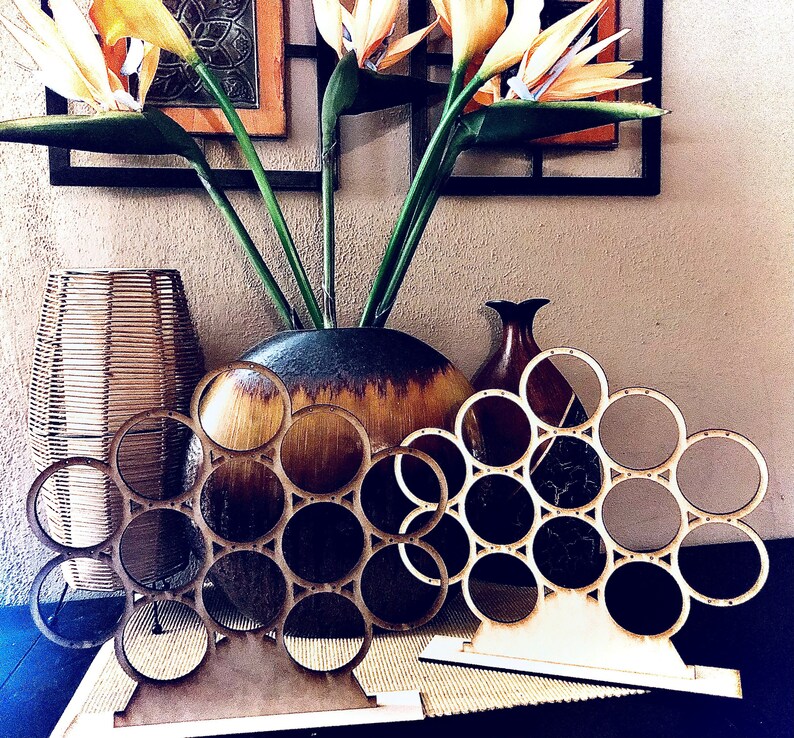 Wooden Earring Holder Display