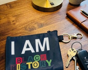 Monedero con estampado "Soy negro"