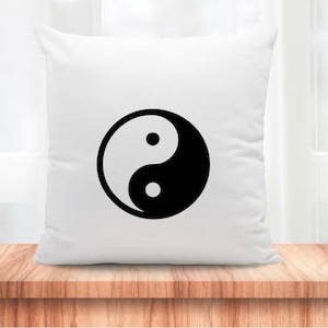 Yin and Yang Throw Pillow Cover