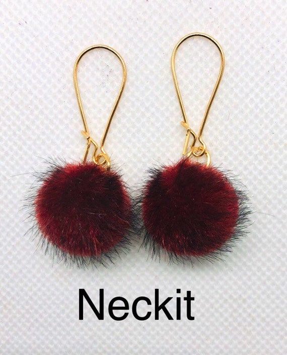 Pom Pom Dangle Earrings