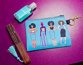 Monedero elegante con estampado de mujer