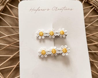 Daisy alligator non slip hair clips set of two