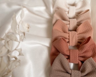 Neutral colours hair bow